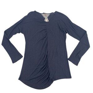 PETE & GRETA FOR T JOHNNY WAS SIZE M LONG SLEEVED RUCHED SHIRT $100 NWT